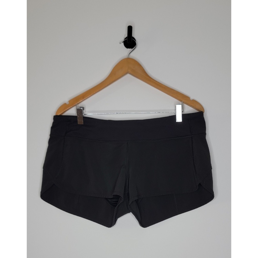 Lululemon Speed Up Shorts Low Rise Women's Size 10 Black 2.5" Inseam
